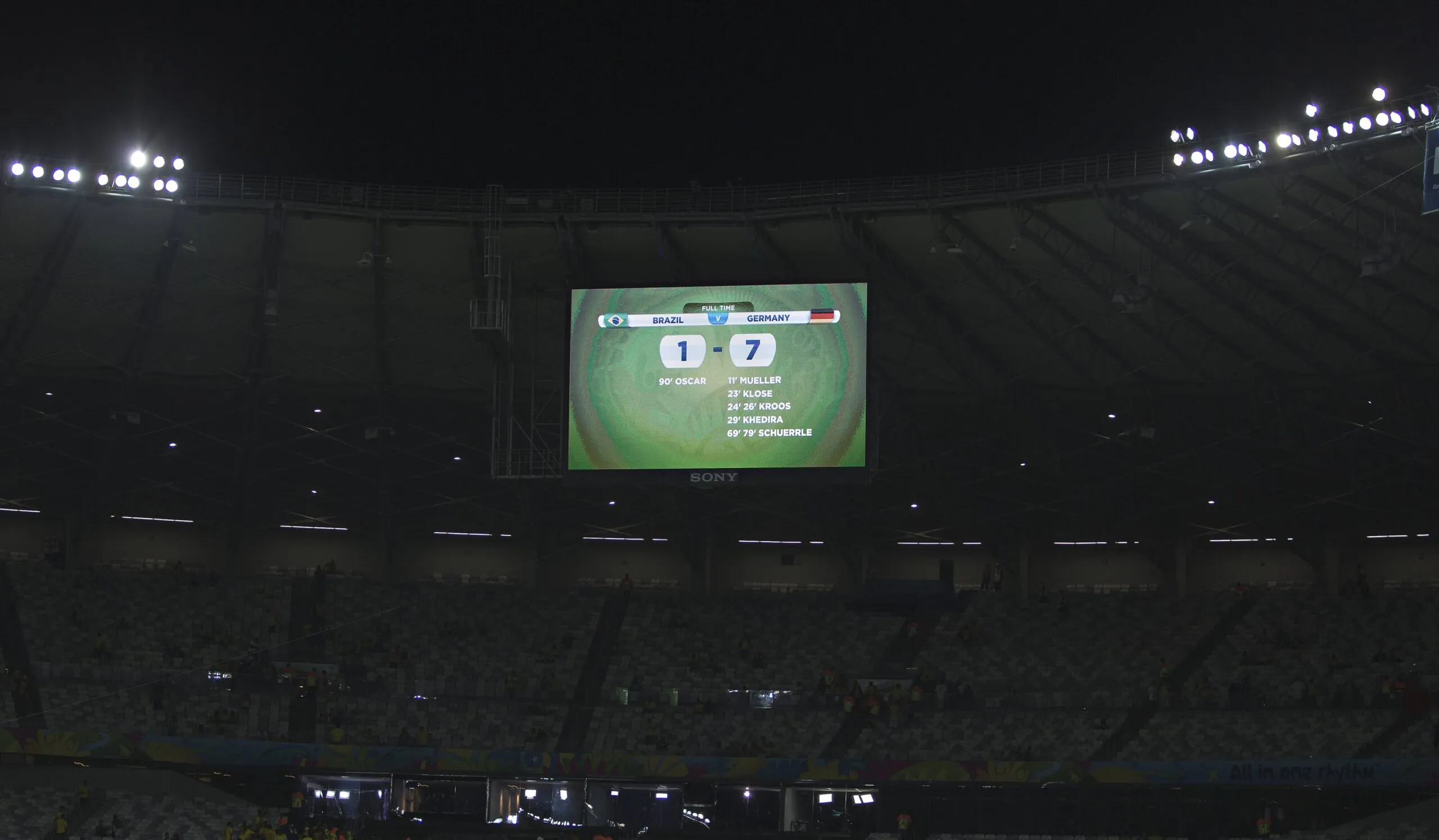 Brasil perde para a Alemanha por 7 a 1 em 2014