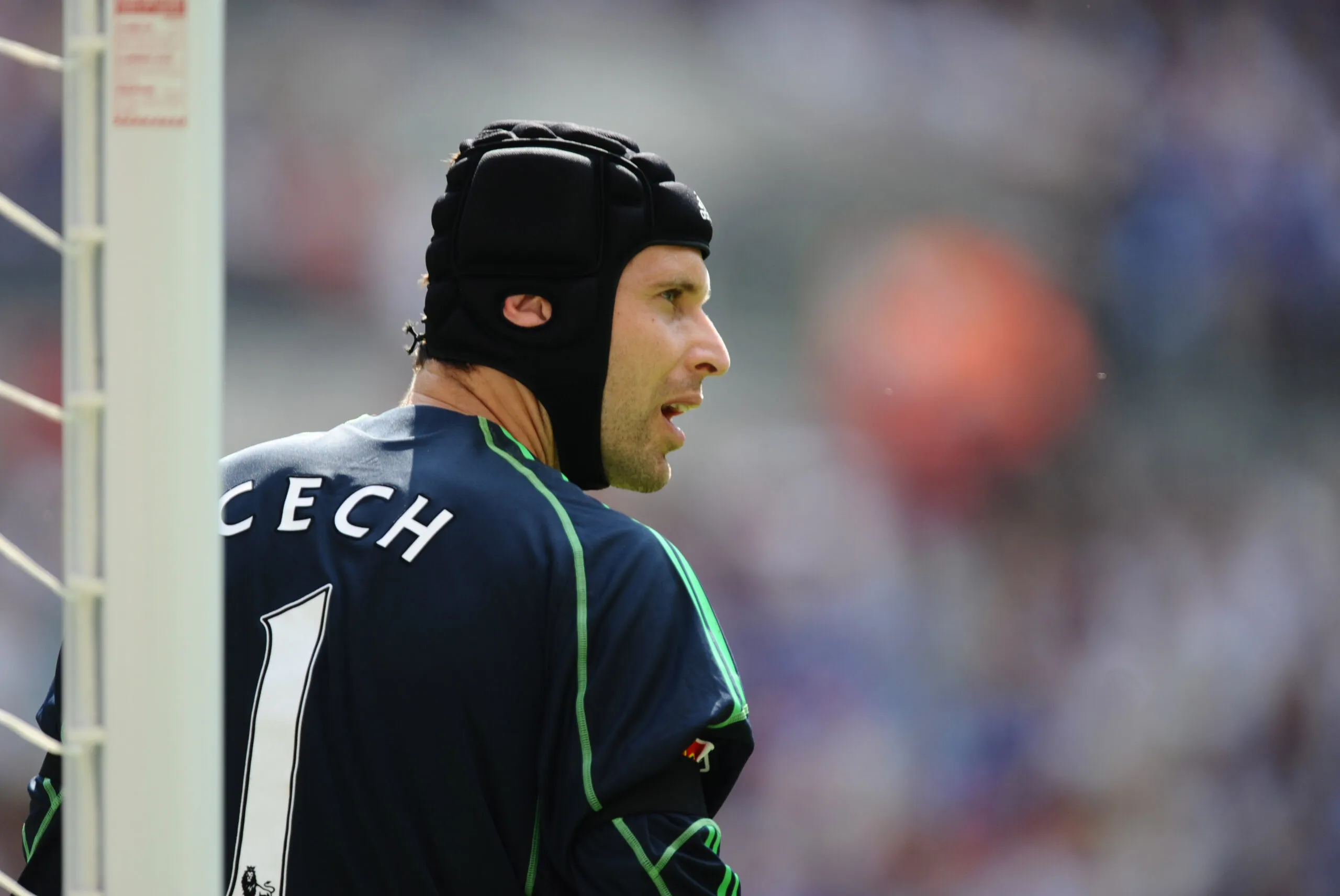 O ex-goleiro do Chelsea, Petr Čech, durante a final da Community Shield entre Chelsea e Manchester United.