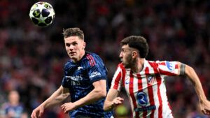 Arsenal sai na frente, mas cede empate ao Atlético de Madrid no primeiro jogo da semifinal da Champions