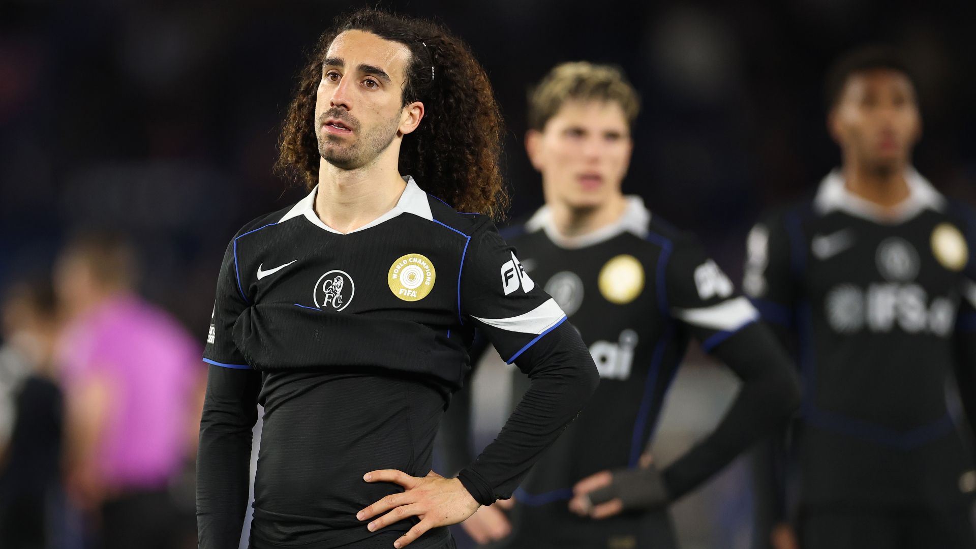 Marc Cucurella of Chelsea looks dejected after the Premier League  04212026