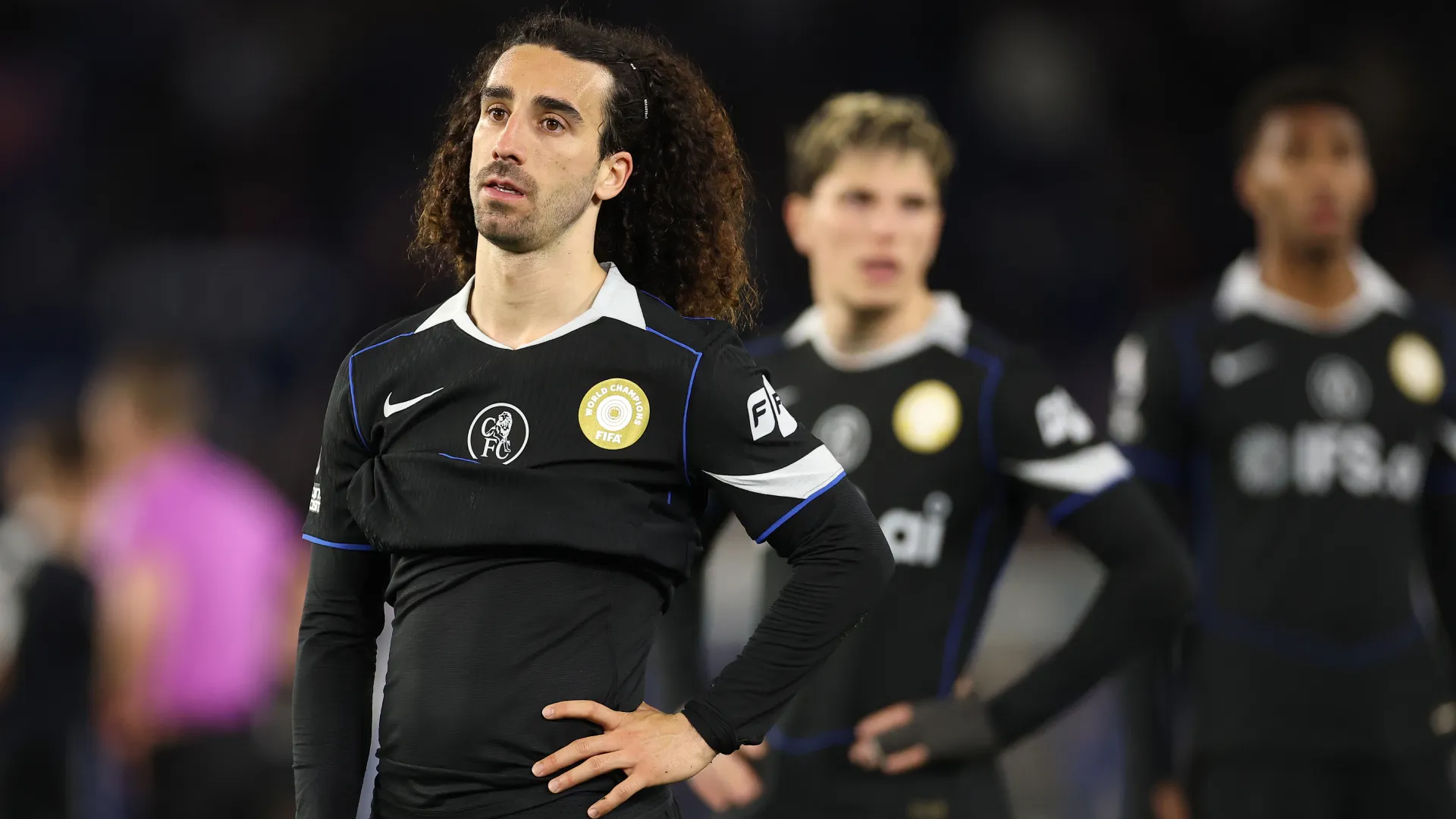 Marc Cucurella of Chelsea looks dejected after the Premier League 04212026