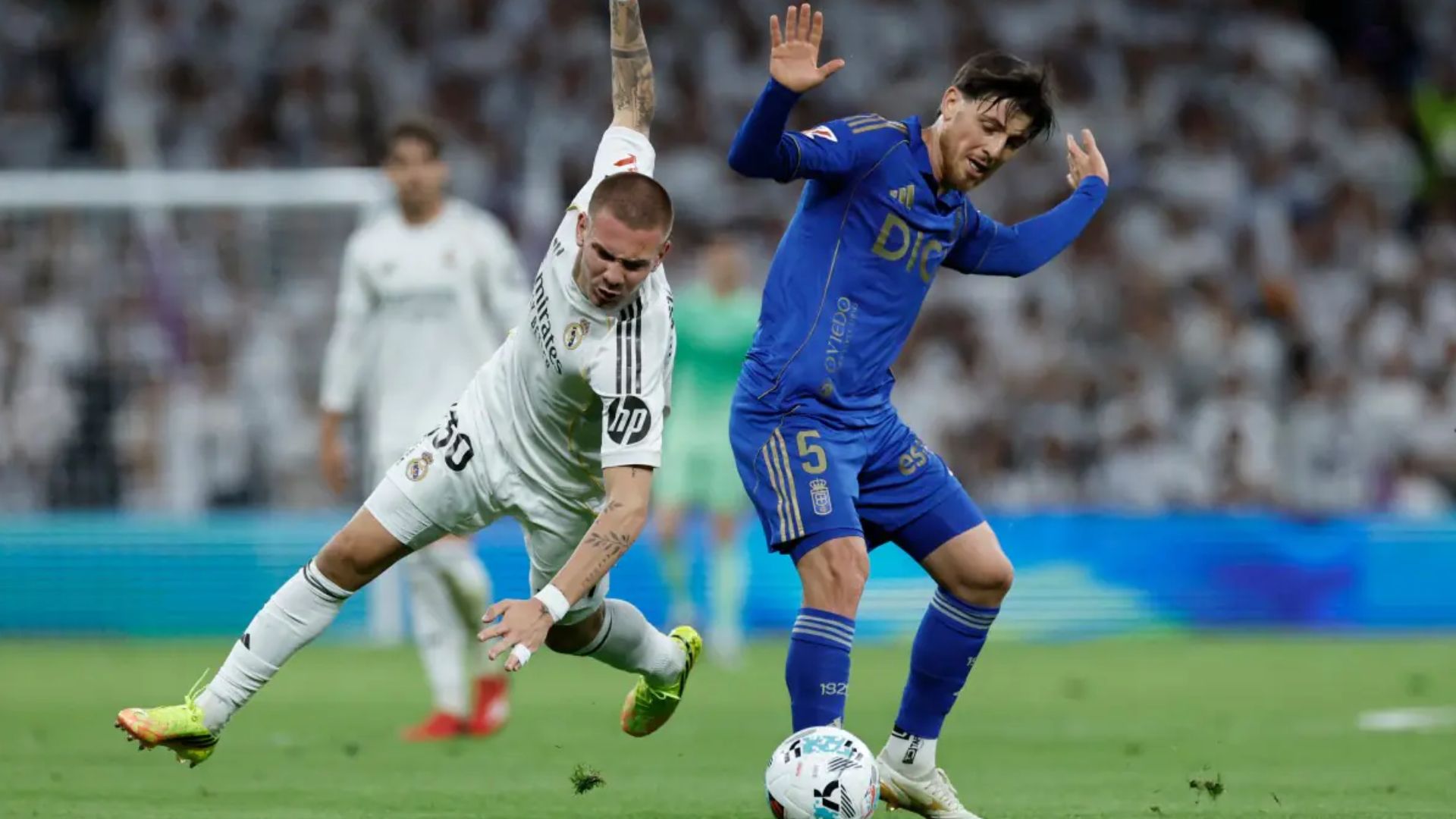 Franco Mastantuono and Reina Campos Real Madrid vs Oviedo 05142026