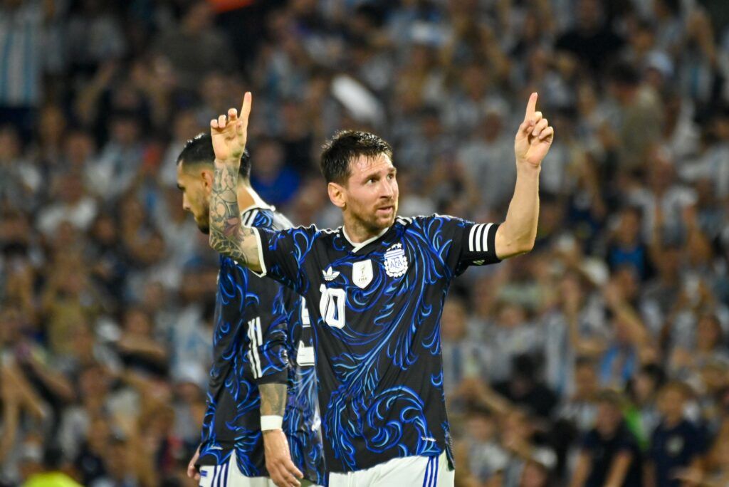 Messi jogando pela Argentina