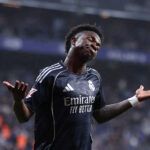 Com dois de Vini Jr., Real Madrid vence o Espanyol e mantém viva a disputa pelo título de LALIGA