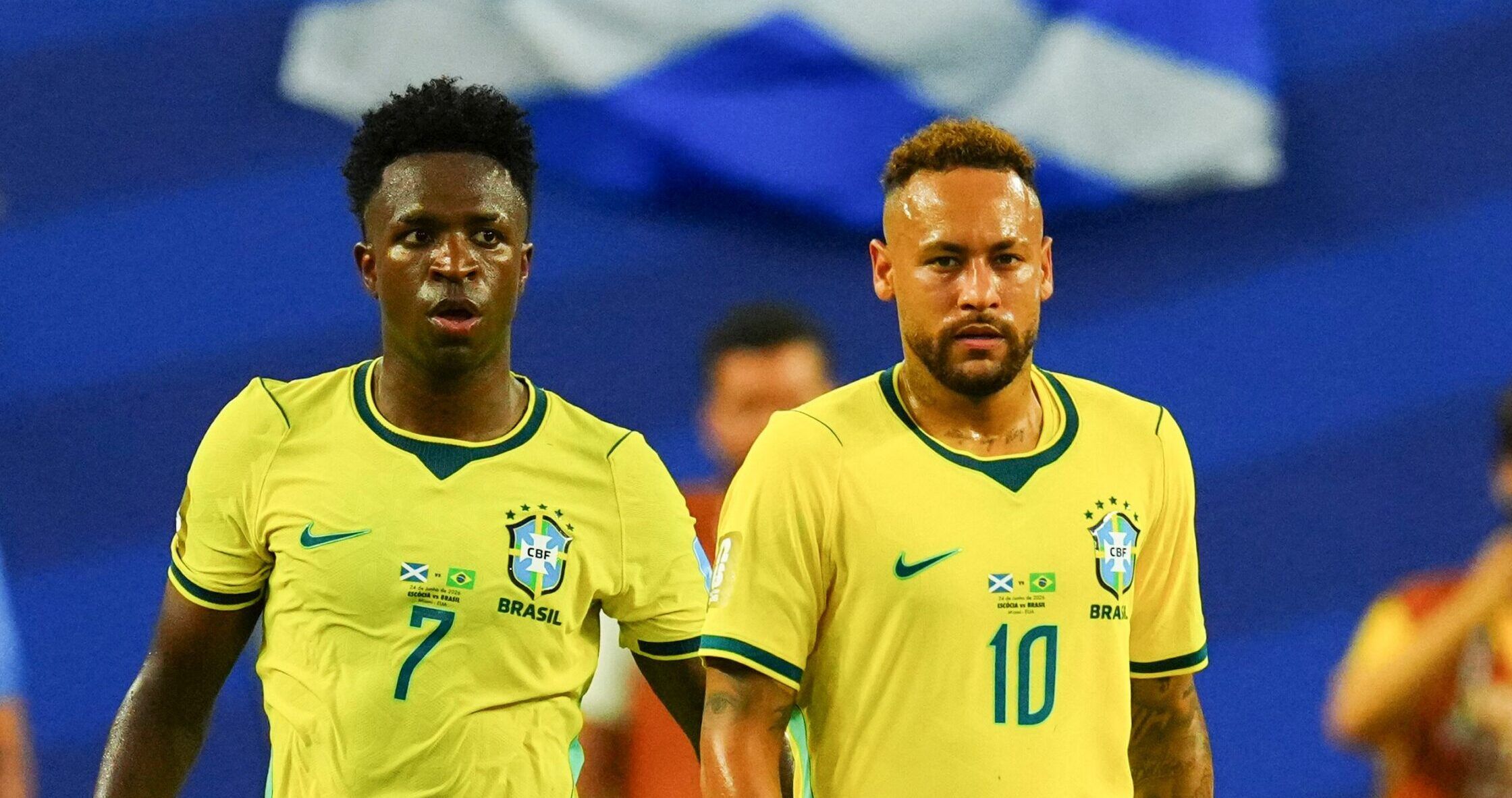 Neymar se emociona ao retornar à Seleção e elogia Vinicius Jr.: "Nosso principal jogador"