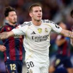 Debut goleador: Mastantuono marcó su primer tanto en la goleada del Real Madrid sobre Levante