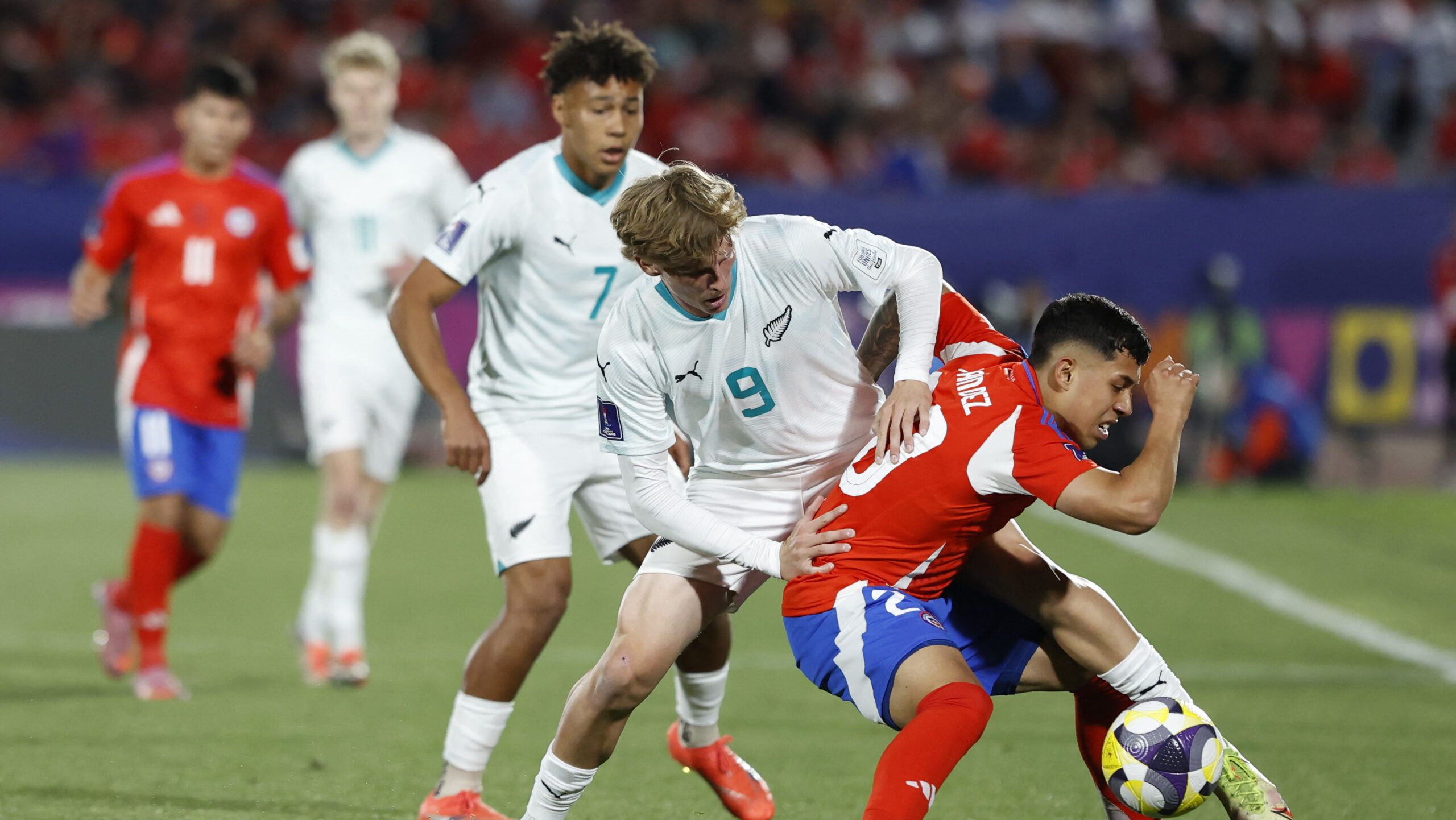 Chile debutó en el Mundial Sub-20 con triunfo agónico 2-1 ante Nueva Zelanda