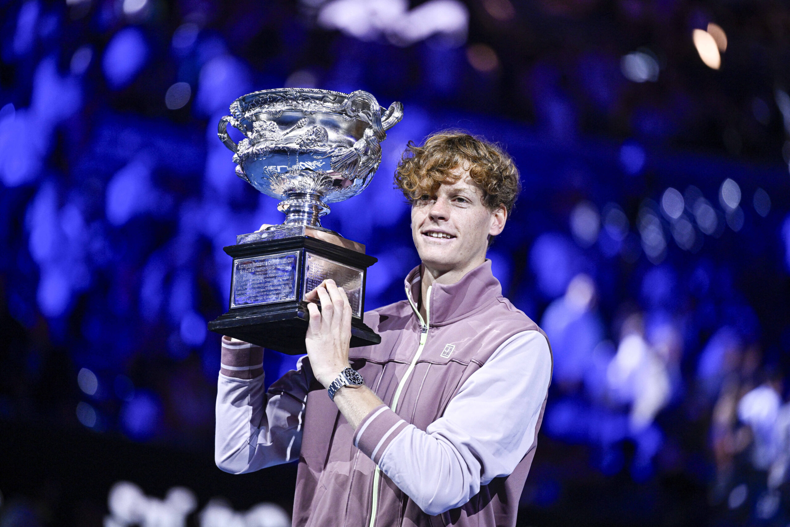 Jannik Sinner después de ganar el Abierto de Australia en 2024