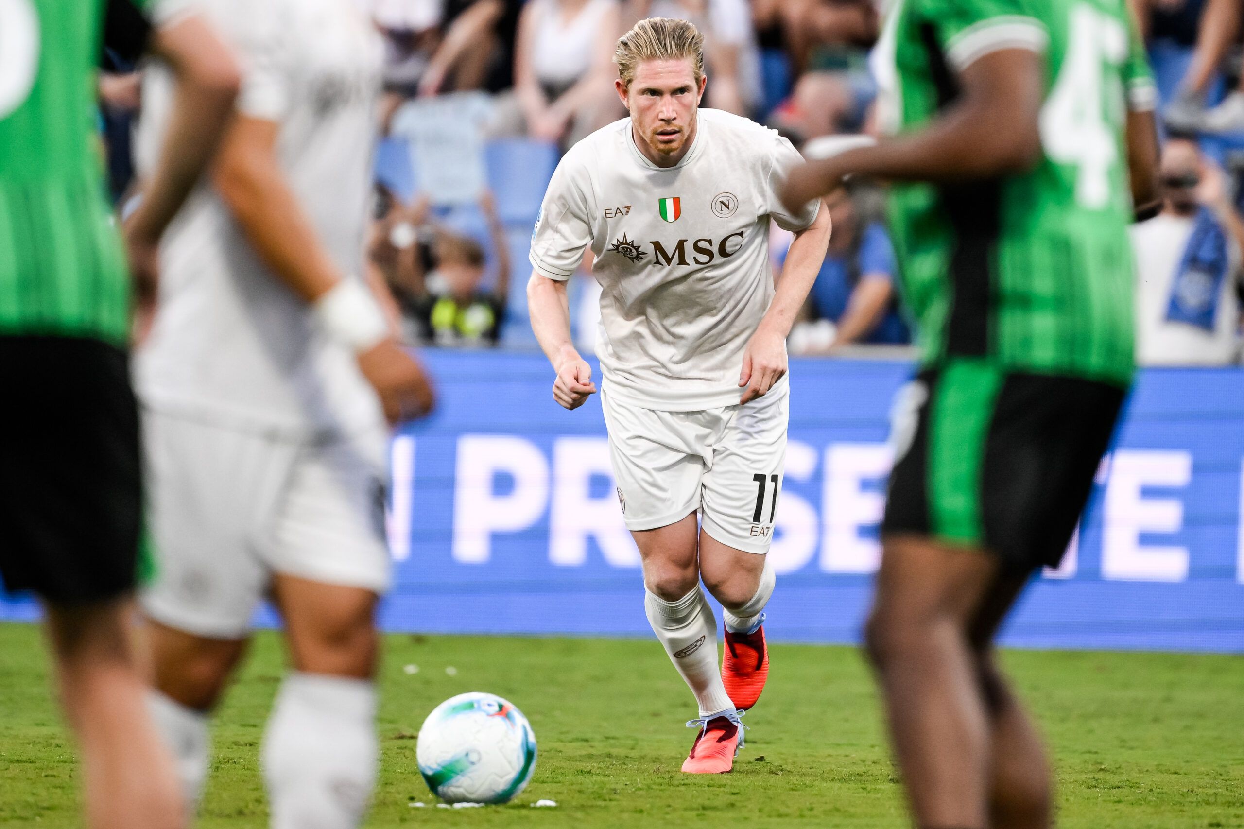 Kevin De Bruye Napoles jugando contra US Sassuolo
