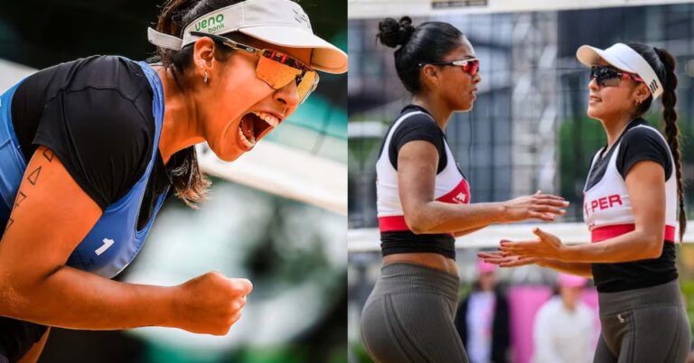 Gaona y Alcca no pudieron ante la solidez de Poletti y Valiente y se despidieron del Mundial de Vóley Playa 2025. Fuente: volleyballworld