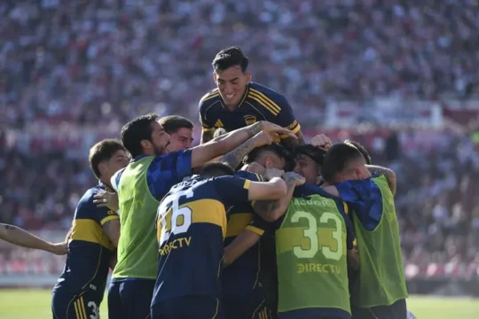 Boca celebró en La Plata - Créditos: @Ignacio Amiconi