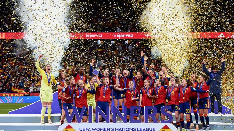 España levanta la Nations League ante más de 55 mil aficionados en Madrid. Fuente: RFEF