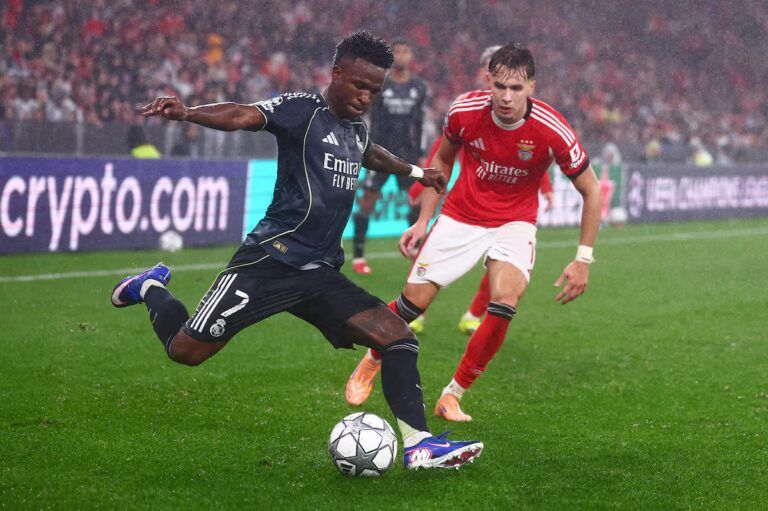Vinicius, durante el partido ante el Benfica. Foto: Pedro Nunes (REUTERS)