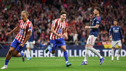 Julián Álvarez: gol, récord y lesión en el empate del Atlético frente al Arsenal