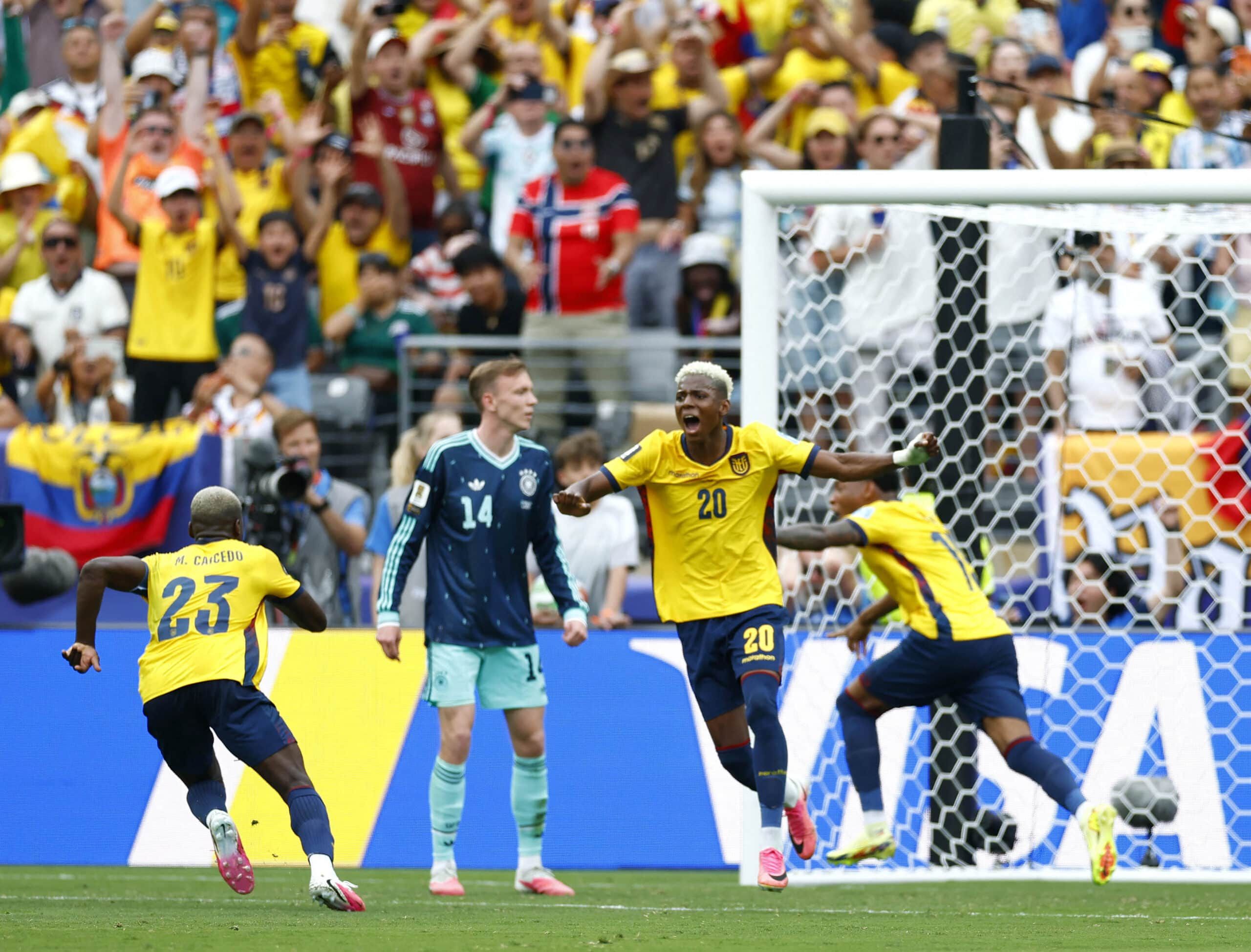 Ecuador dio un golpe histórico al vencer a Alemania y se clasifica a los 16avos de final