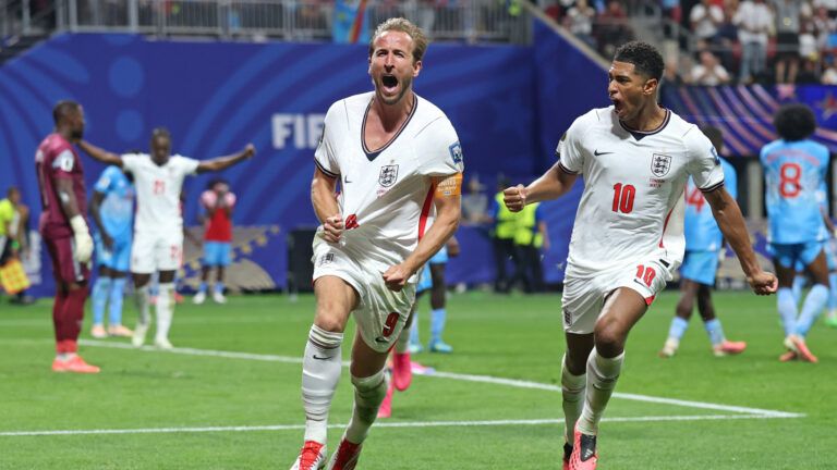 Harry Kane salvó a Inglaterra con un doblete. (Foto: Richard Pelham/Getty Images)