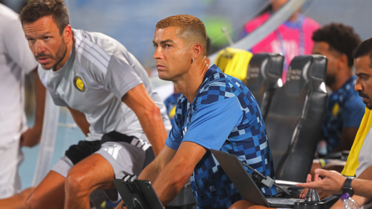 CR7 no fue protagonista en el triunfo de Al Nassr. (Foto: Fayez NURELDINE / AFP via Getty Images)