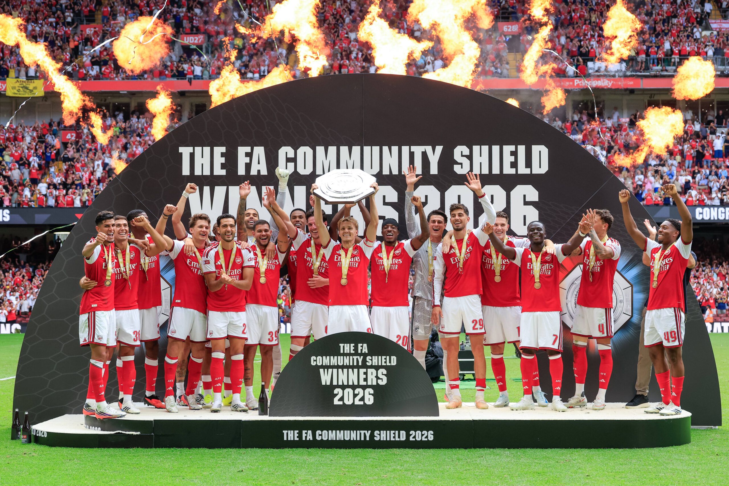 Arsenal goleó al Manchester City para apoderarse de la Community Shield