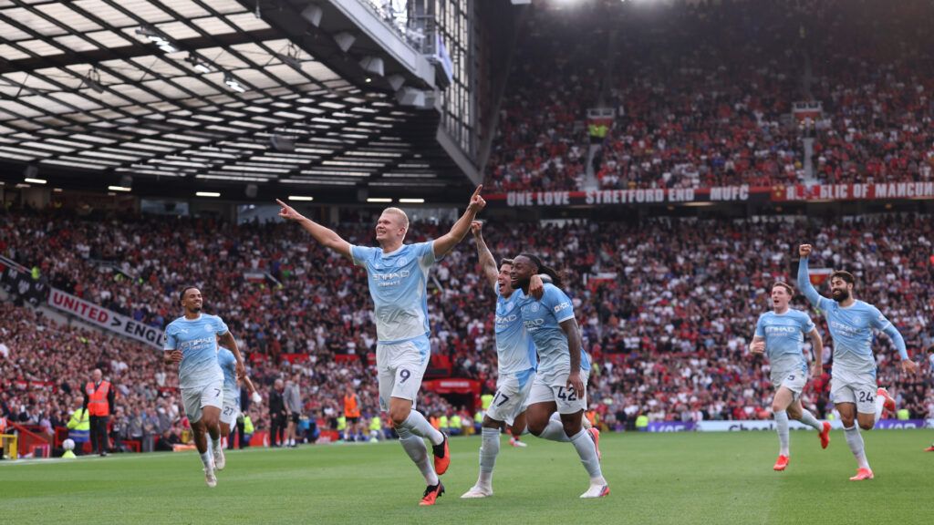 Haaland le da el derbi al City. (Foto: Catherine Ivill - AMA/Getty Images)
