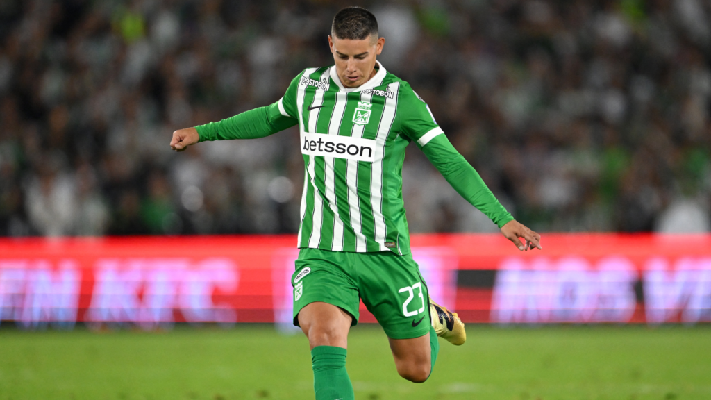Debut positivo de James en Atlético Nacional. (Foto: Raul ARBOLEDA / AFP via Getty Images)