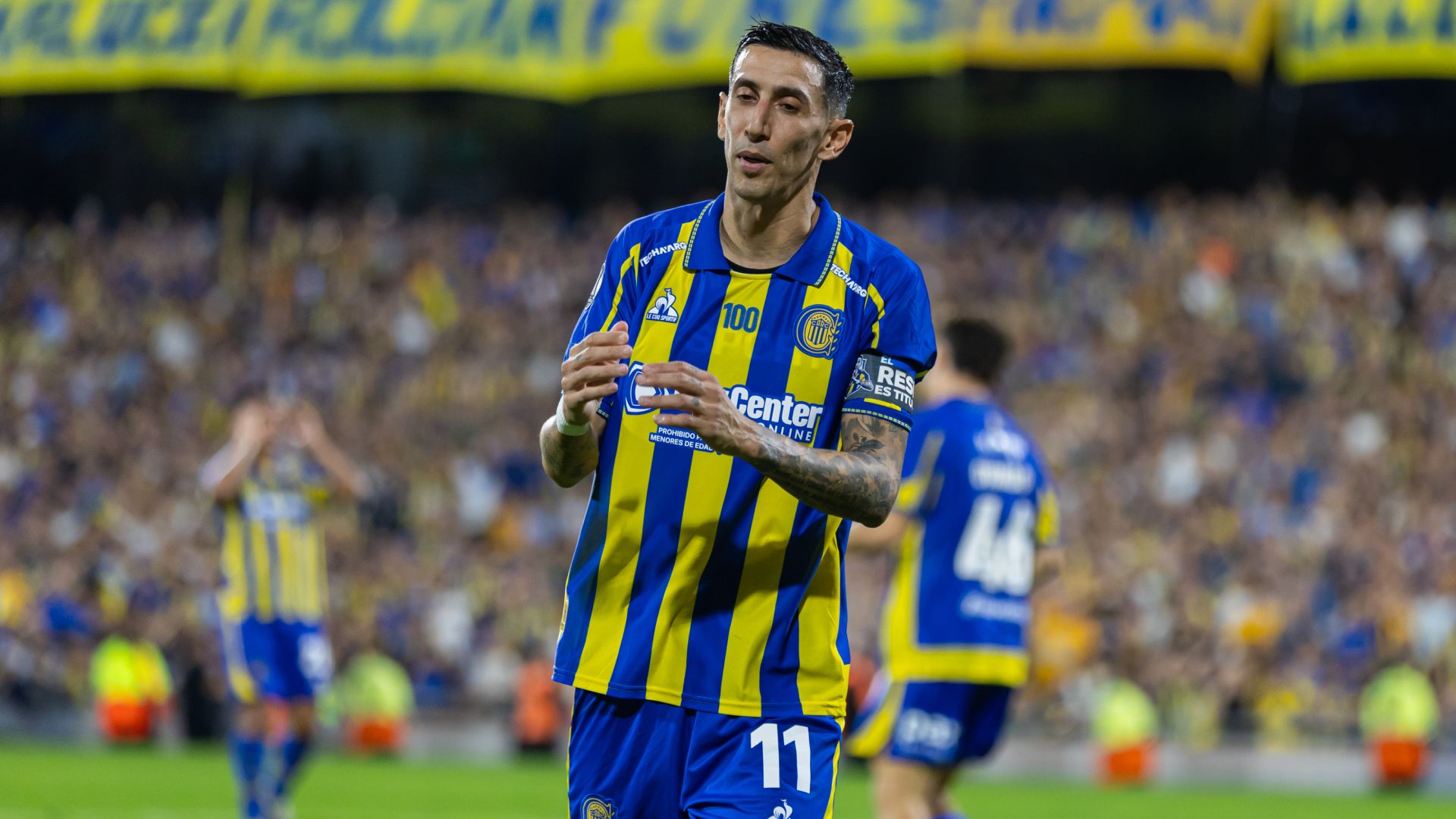 Ángel Di María gritó por duplicado para la goleada de Rosario Central