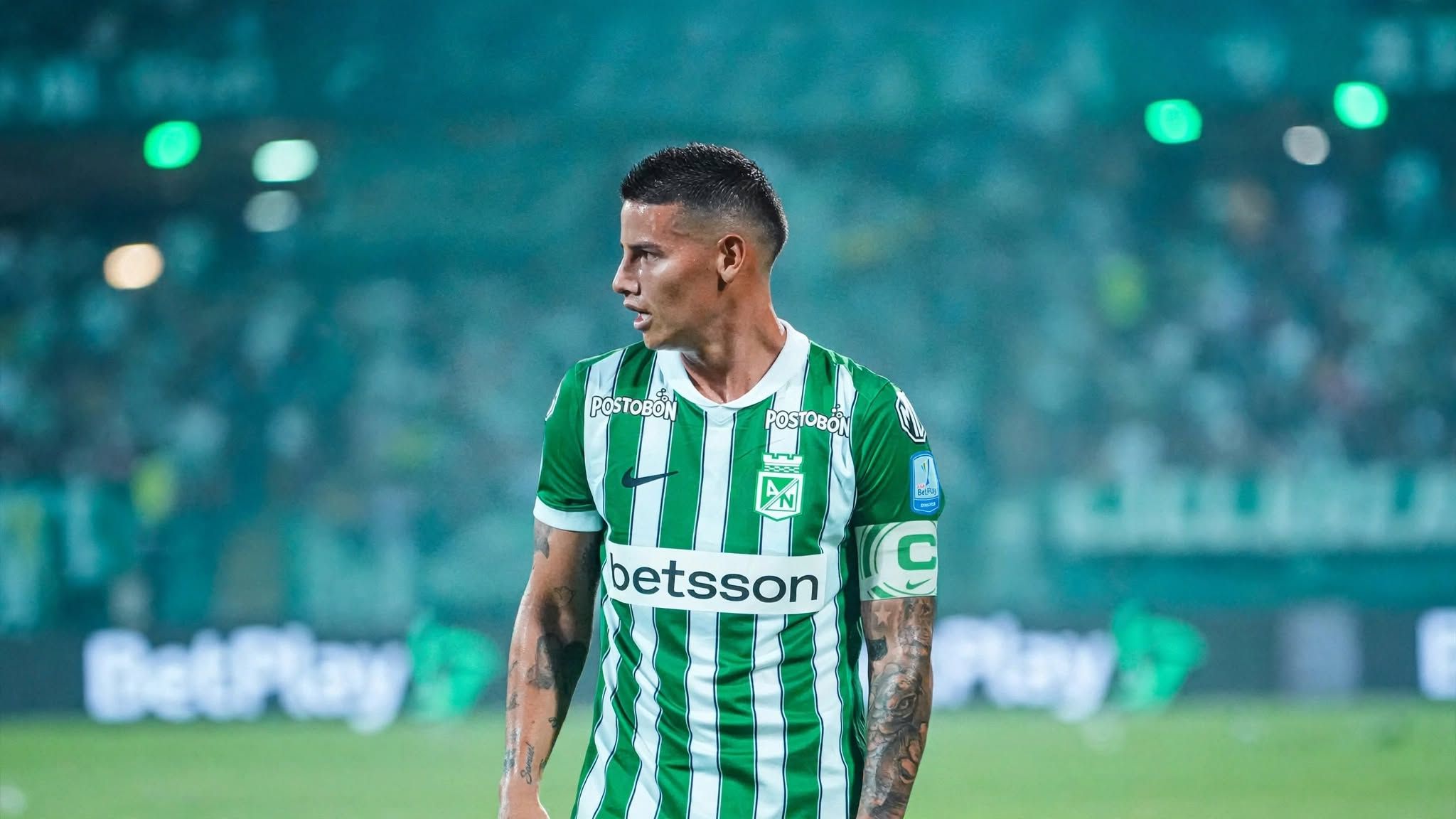 Lucas González celebra el triunfo de Nacional ante Junior con gran actuación de James